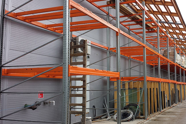 Монтаж паллетных стеллажей для склада стройматериалов в Люберцах